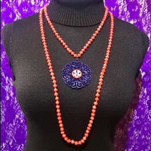 Houston Astros 60” Crystal Orange H-Town Necklace
